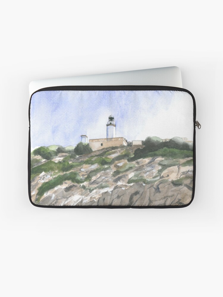Thumbnail 1 of 2, Laptop Sleeve, Formentor Lighthouse designed and sold by ABillingsArt.