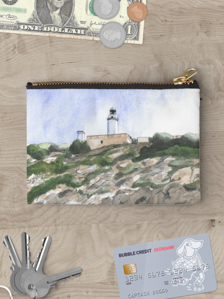 Thumbnail 3 of 4, Zipper Pouch, Formentor Lighthouse designed and sold by ABillingsArt.
