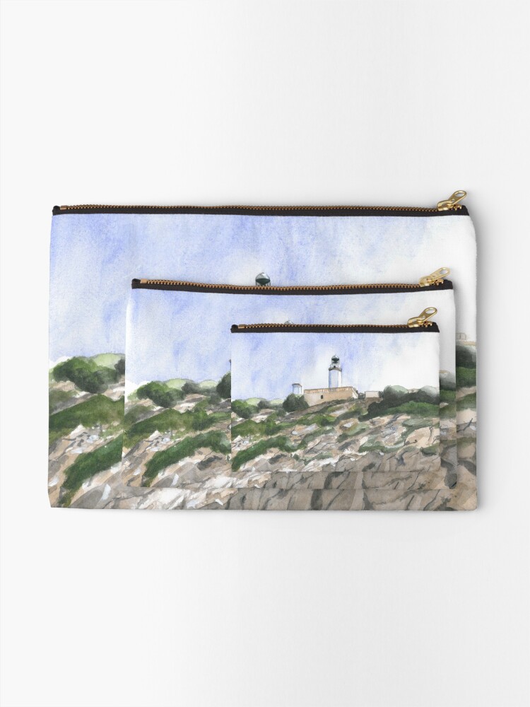 Thumbnail 2 of 4, Zipper Pouch, Formentor Lighthouse designed and sold by ABillingsArt.