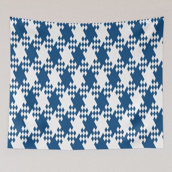 Item preview, Rhombuses in classic blue color in a geometric pattern designed and sold by acidmit.