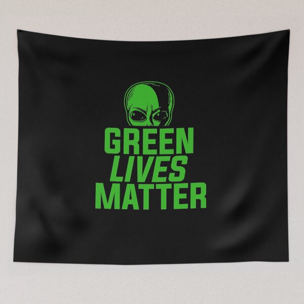 Item preview, Green Lives Matter Alien Face UFO Geek designed and sold by DoSt-997.