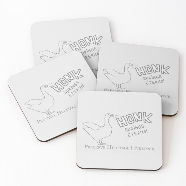 Item preview, HONK Springs Eternal - Newsprint - Endangered Breed Preservation designed and sold by LochNestFarm.