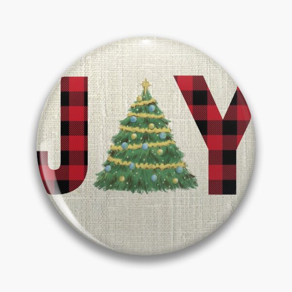Item preview, Joy Christmas Tree with Plaid Letters designed and sold by Lacy Sciple.