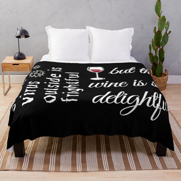 Item preview, oh the virus outside is frightful but the wine is so delightful designed and sold by Cosmic Dust.