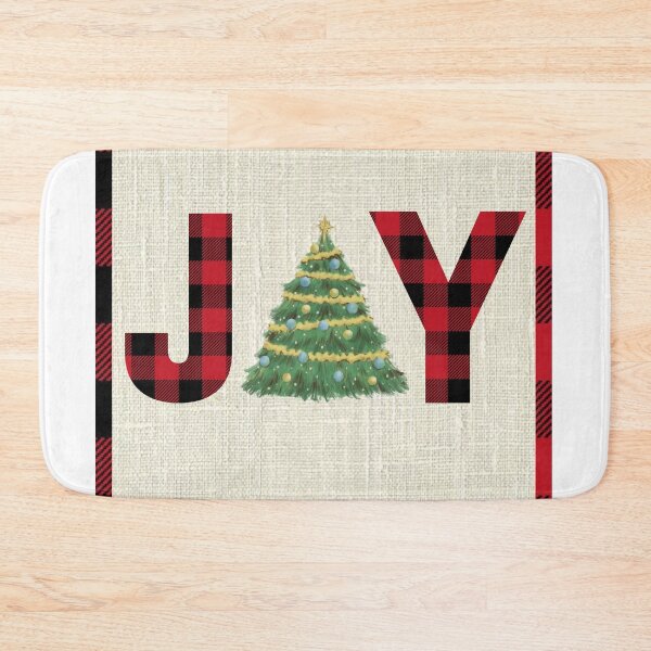 Item preview, Joy Christmas Tree with Plaid Letters designed and sold by Lacy Sciple.