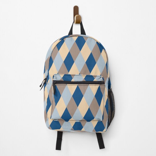 Item preview, Minimal geometric ornament with rhombuses in classic blue color palette designed and sold by acidmit.