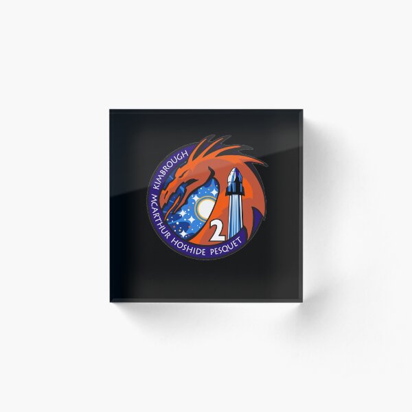 Spacex Crew-2 Mission Logo NASA Patch Acrylic Block