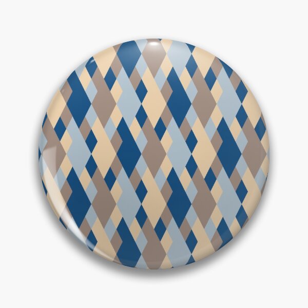 Item preview, Simple geometric ornament with rhombuses in classic blue color palette designed and sold by acidmit.