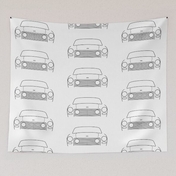 Item preview, Bristol 408 1960s classic British sport saloon car black outline graphic designed and sold by soitwouldseem.