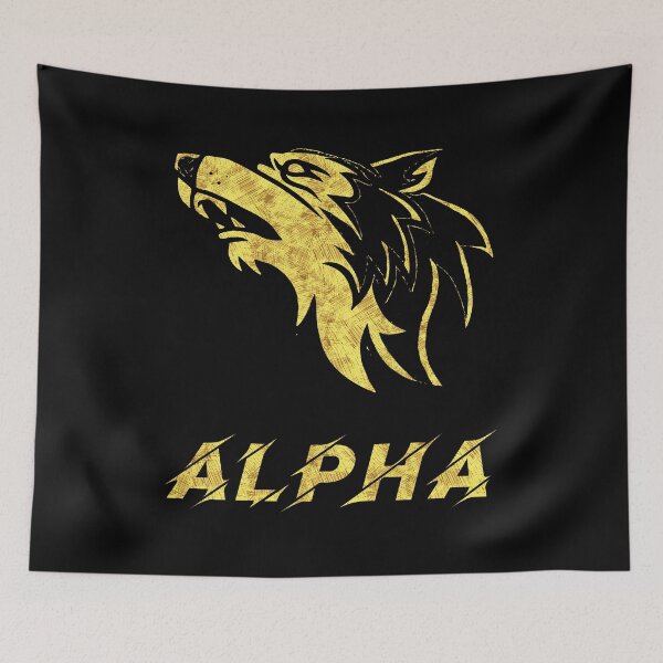 Item preview, ALPHA WOLF Abstract Unique Artwork for the Brave Fearless Intrepid People and Leaders designed and sold by Naumovski.