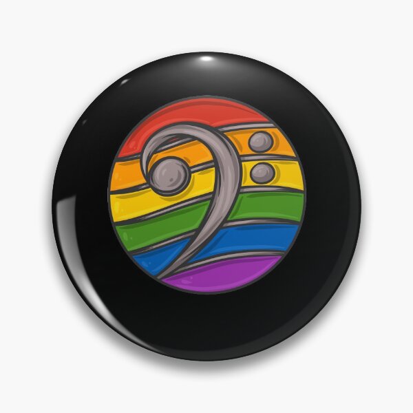 Item preview, Bass clef music musician rainbow bass player designed and sold by DoSt-997.