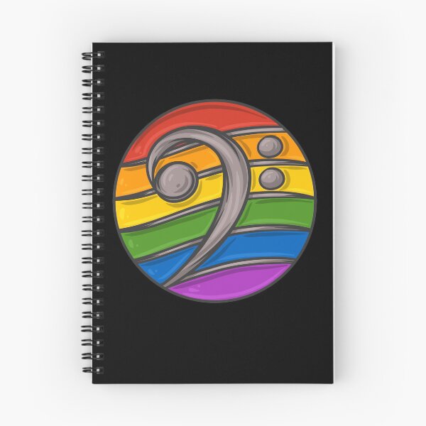 Item preview, Bass clef music musician rainbow bass player designed and sold by DoSt-997.