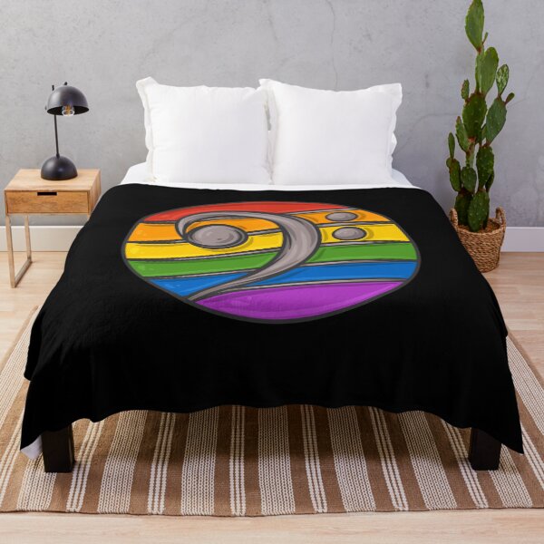Item preview, Bass clef music musician rainbow bass player designed and sold by DoSt-997.