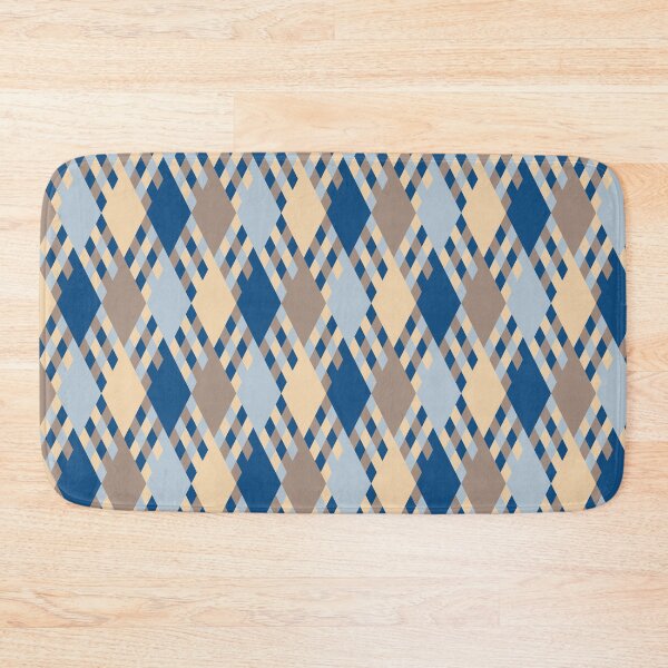 Item preview, Rhombuses in a minimal geometric ornament in classic blue color palette designed and sold by acidmit.