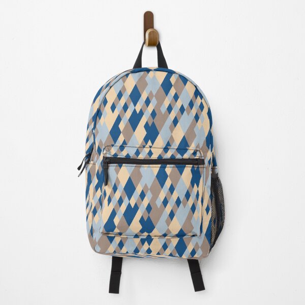 Item preview, Rhombuses in a simple geometric ornament in classic blue color palette designed and sold by acidmit.