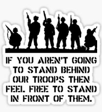 Stand Behind Troops Sticker