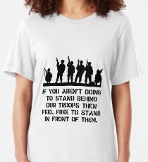 Stand Behind Troops Slim Fit T-Shirt