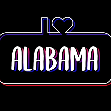 Artwork thumbnail, I Love Alabama Colorful Text by RADesigns21