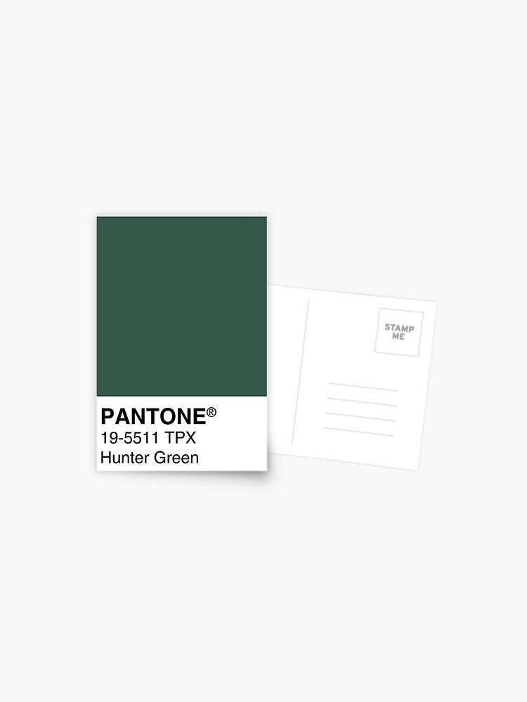 PANTONE Hunter Green Postcard for Sale by Sadaf F K.