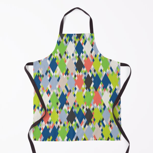 Item preview, Rhombuses in an abstract geometric mosaic in random classic blue color palette designed and sold by acidmit.