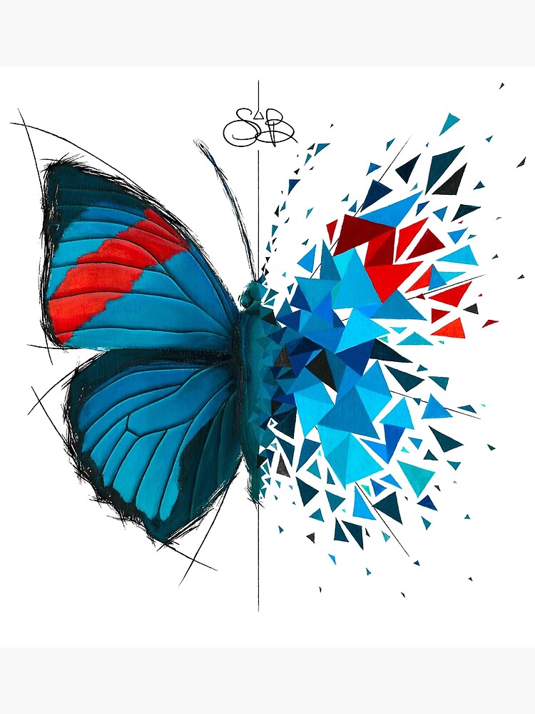 Red Fake Butterfly Isolated Stock Photo - Download Image Now - Art And  Craft, Artificial, Blue - iStock