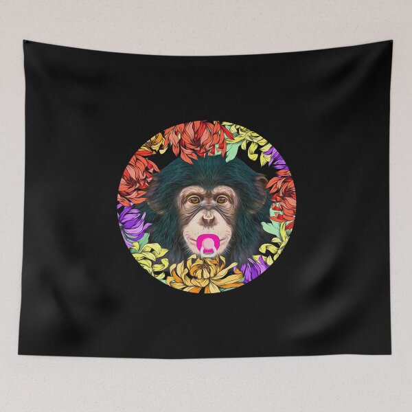 Item preview, Monkey chimpanzee with pacifier designed and sold by umfhn.