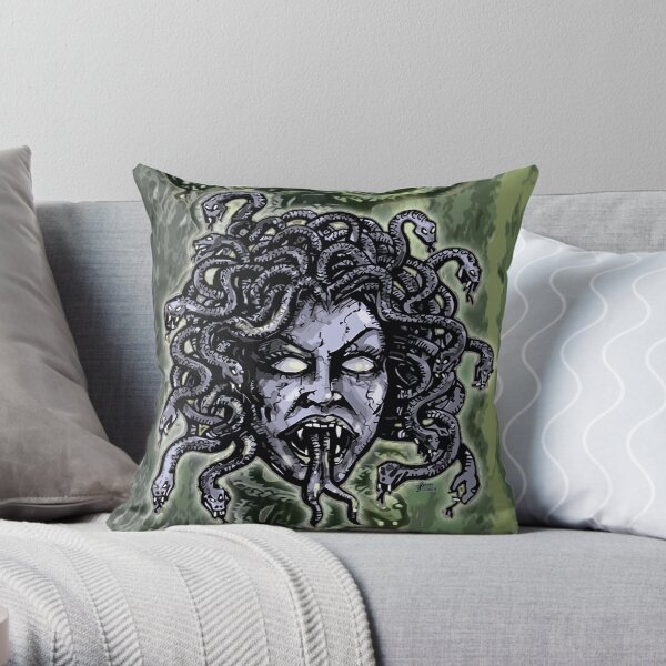 Medusa Gorgon Throw Pillow