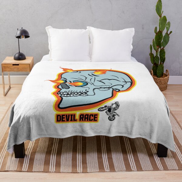 Item preview, devil race | skull with fiery eyes and fiery horns | motor bike racer t-shirt designed and sold by KARTICK DUTTA.