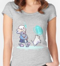 Walking the Dog Fitted Scoop T-Shirt