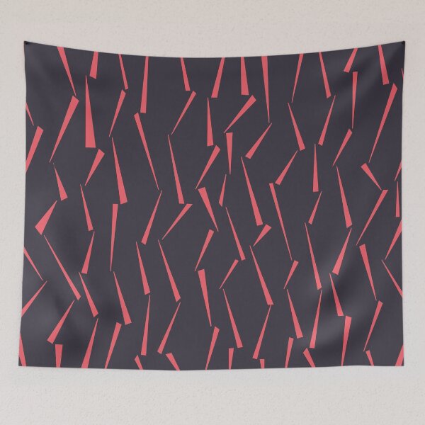 Item preview, Modern, abstract, playful, geometric triangle pattern in red and purple colors designed and sold by theendup.