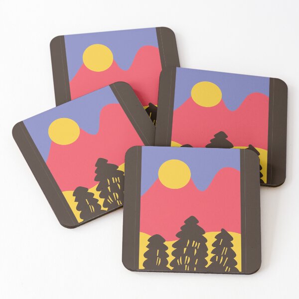 Item preview, Pastel Red and Yellow Sunrise Mountain designed and sold by ThinkBeautiful.