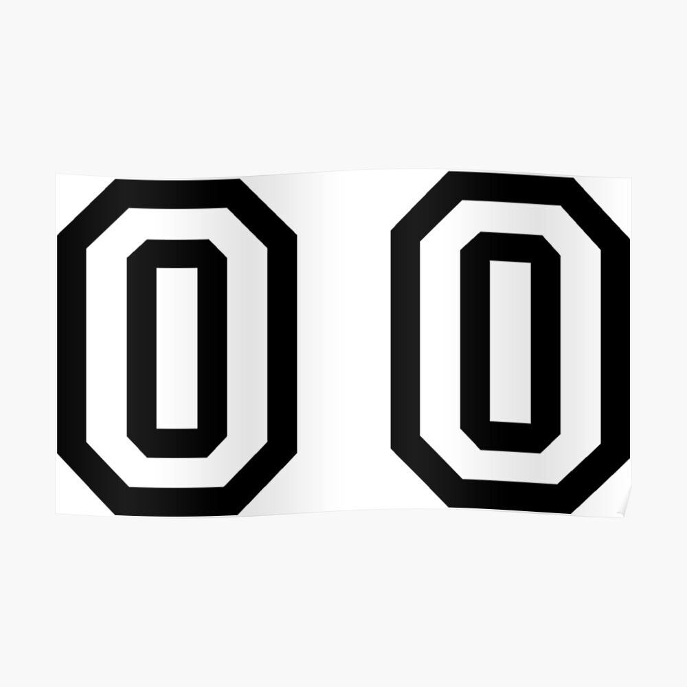 0 - number 0 - jersey number for sportsteam' Sticker