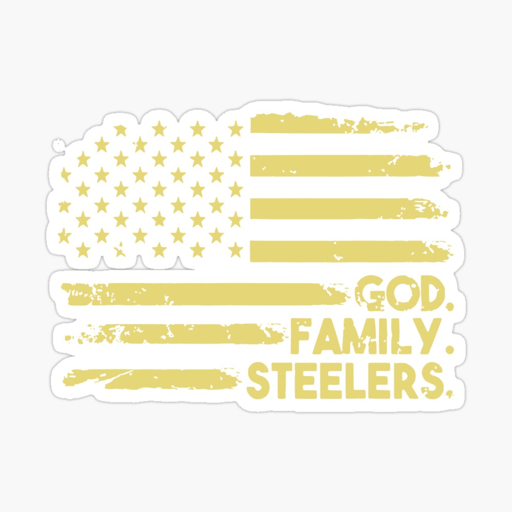 Father's Day gift God Family Steelers Flag | Greeting Card