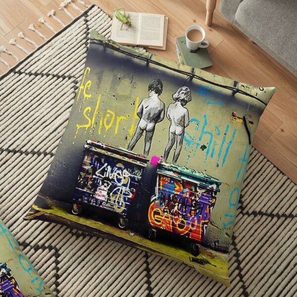 Banksy Chill the Duck Out Floor Pillow