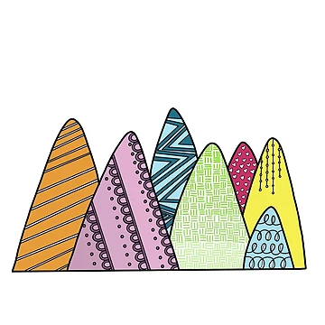 Artwork thumbnail, Patterned mountains by RMSdesigns
