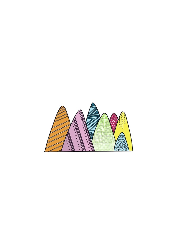 Thumbnail 5 of 5, A-Line Dress, Patterned mountains designed and sold by RMSdesigns.
