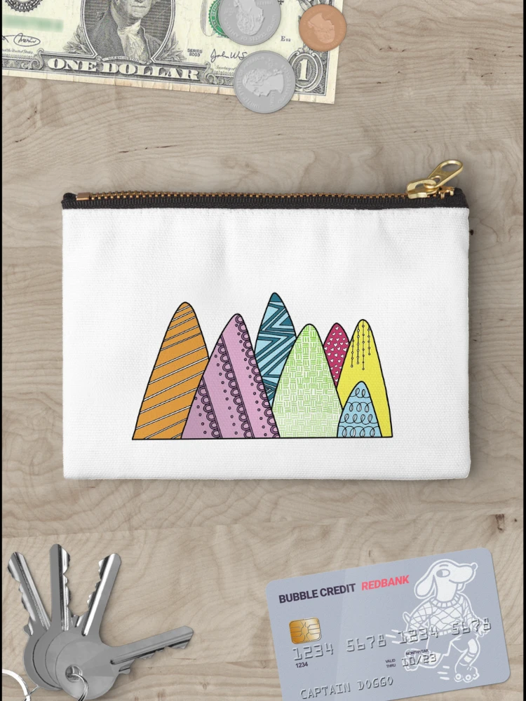 Thumbnail 3 of 4, Zipper Pouch, Patterned mountains designed and sold by RMSdesigns.