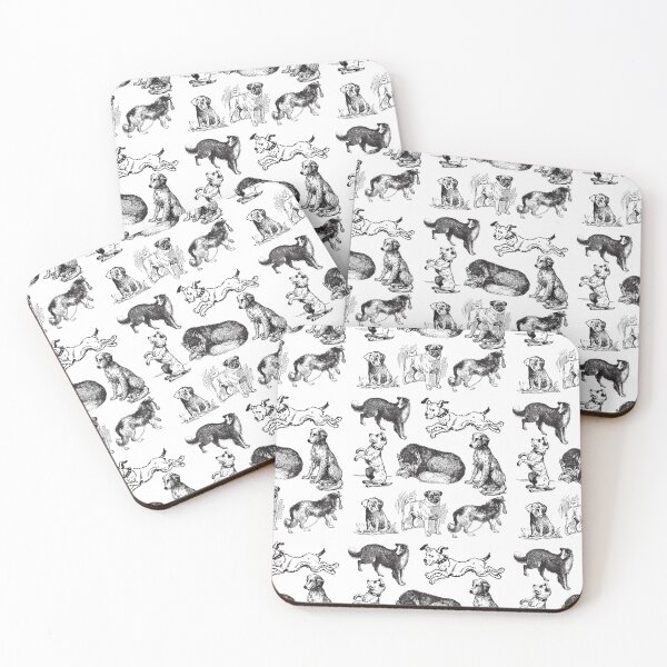 Item preview, Black And White Dogs Patterns designed and sold by casualism.