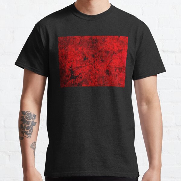 Red, modern, abstract vibrant digital graphic design art in grunge style. Classic T-Shirt