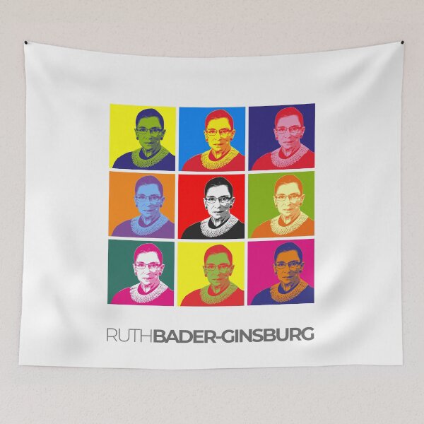 Item preview, Ruth Bader Ginsburg pop-art portrait poster designed and sold by CMYKStudio.