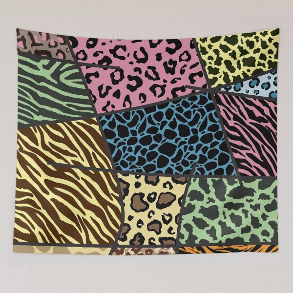 Item preview, Traditional African fabric and colorful wild animal skin designed and sold by mashmosh.