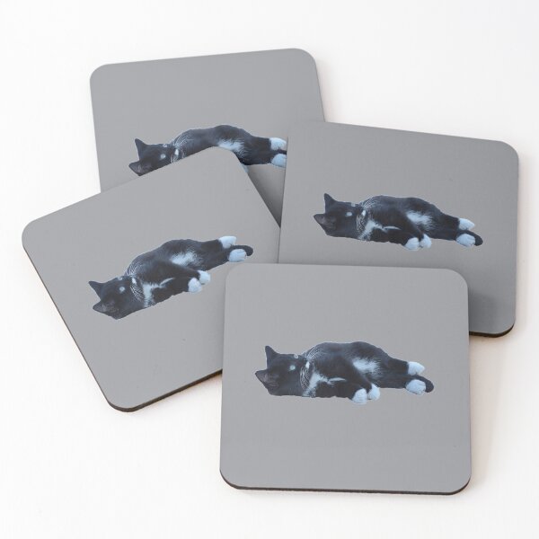 Item preview, Tuxie kitten laying and watching designed and sold by Zina Stromberg.