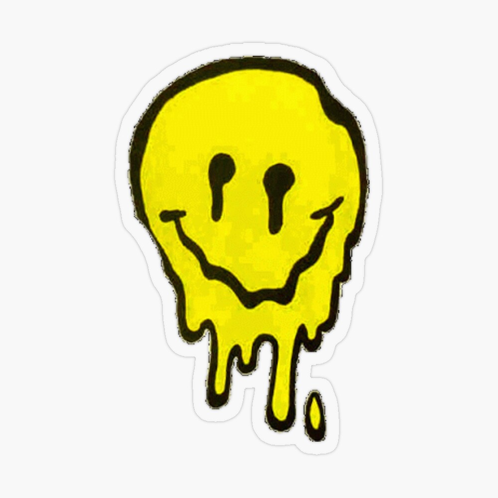 Acid Smiley Sticker – Ski or Die