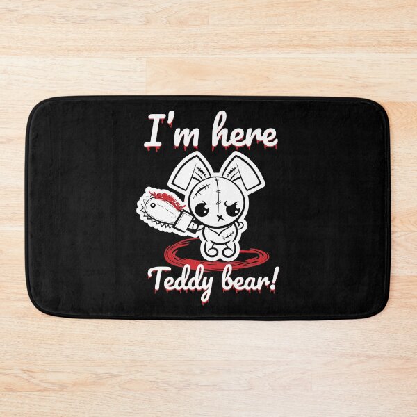 Item preview, I Am Here Teddy Bear! Grumpy Voodoo Bunny Cute Monsters designed and sold by ProjectX23.
