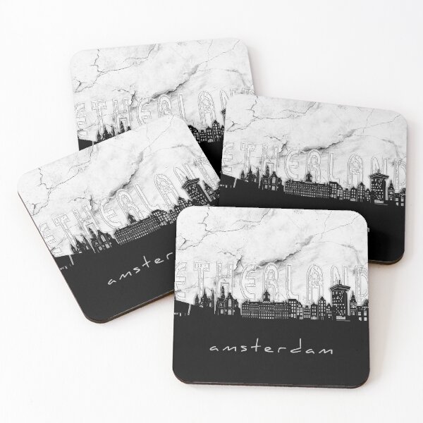 Item preview, amsterdam skyline marble designed and sold by BekimART2.