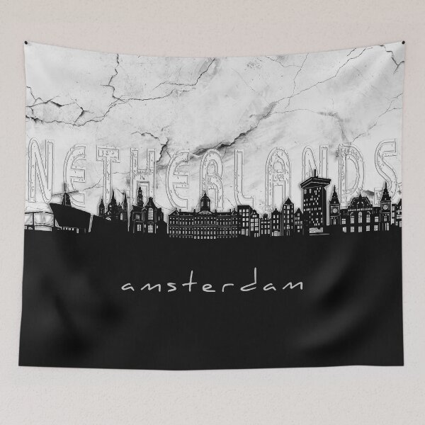 Item preview, amsterdam skyline marble designed and sold by BekimART2.