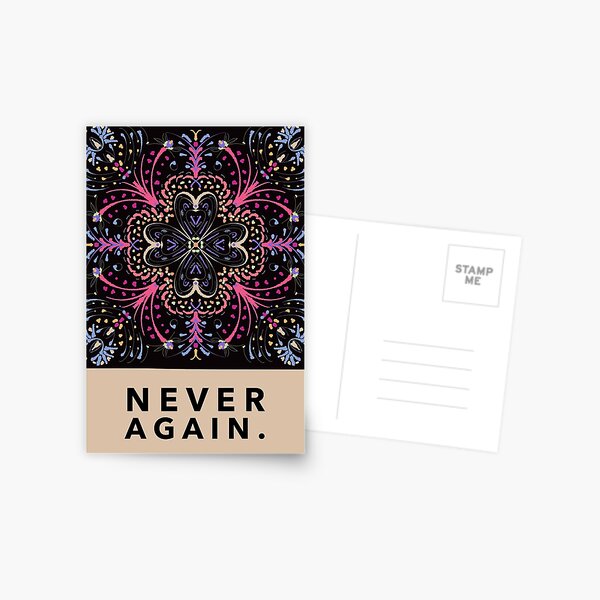 Never again Postcard