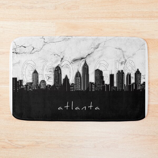 Item preview, atlanta skyline marble designed and sold by BekimART2.