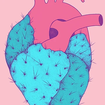Artwork thumbnail, Cactus Heart - Pattern by Ranggasme