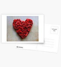 LEGO Heart Postcards